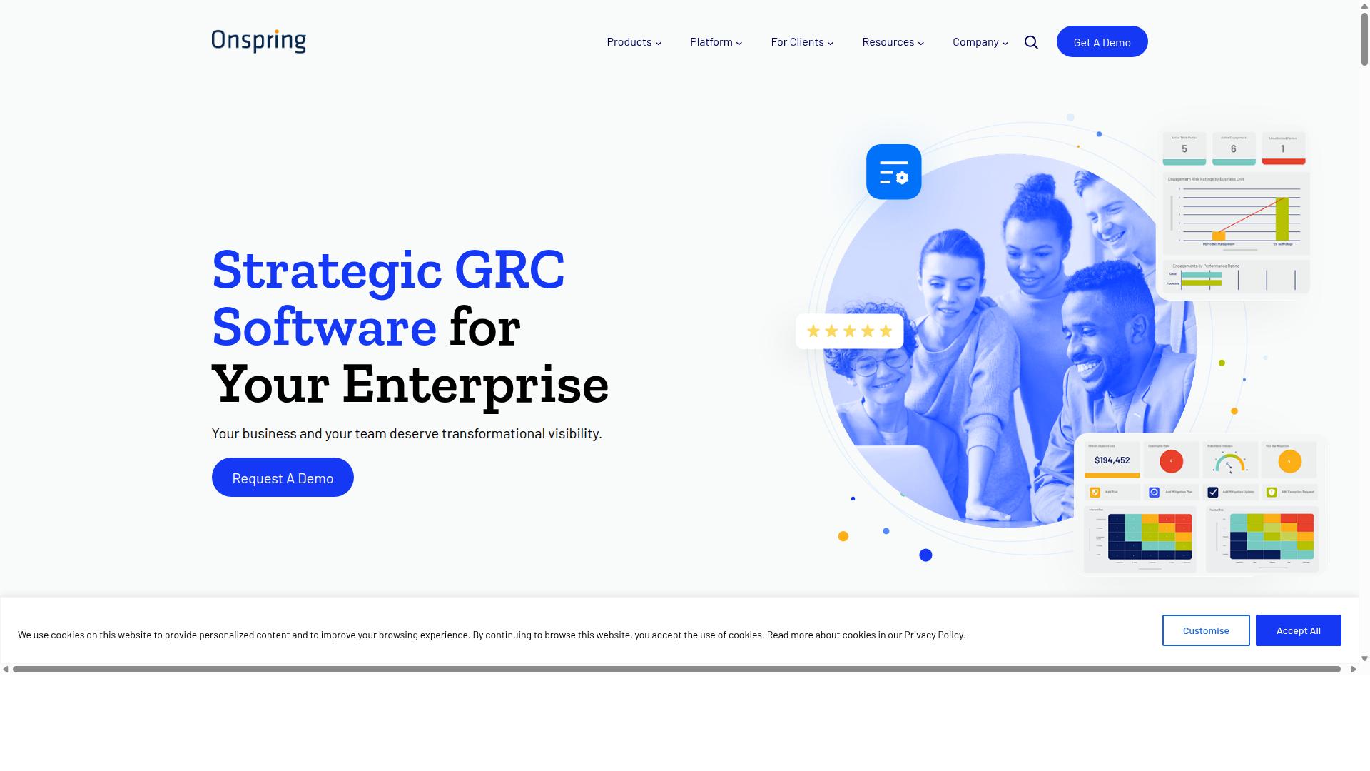 Onspring website