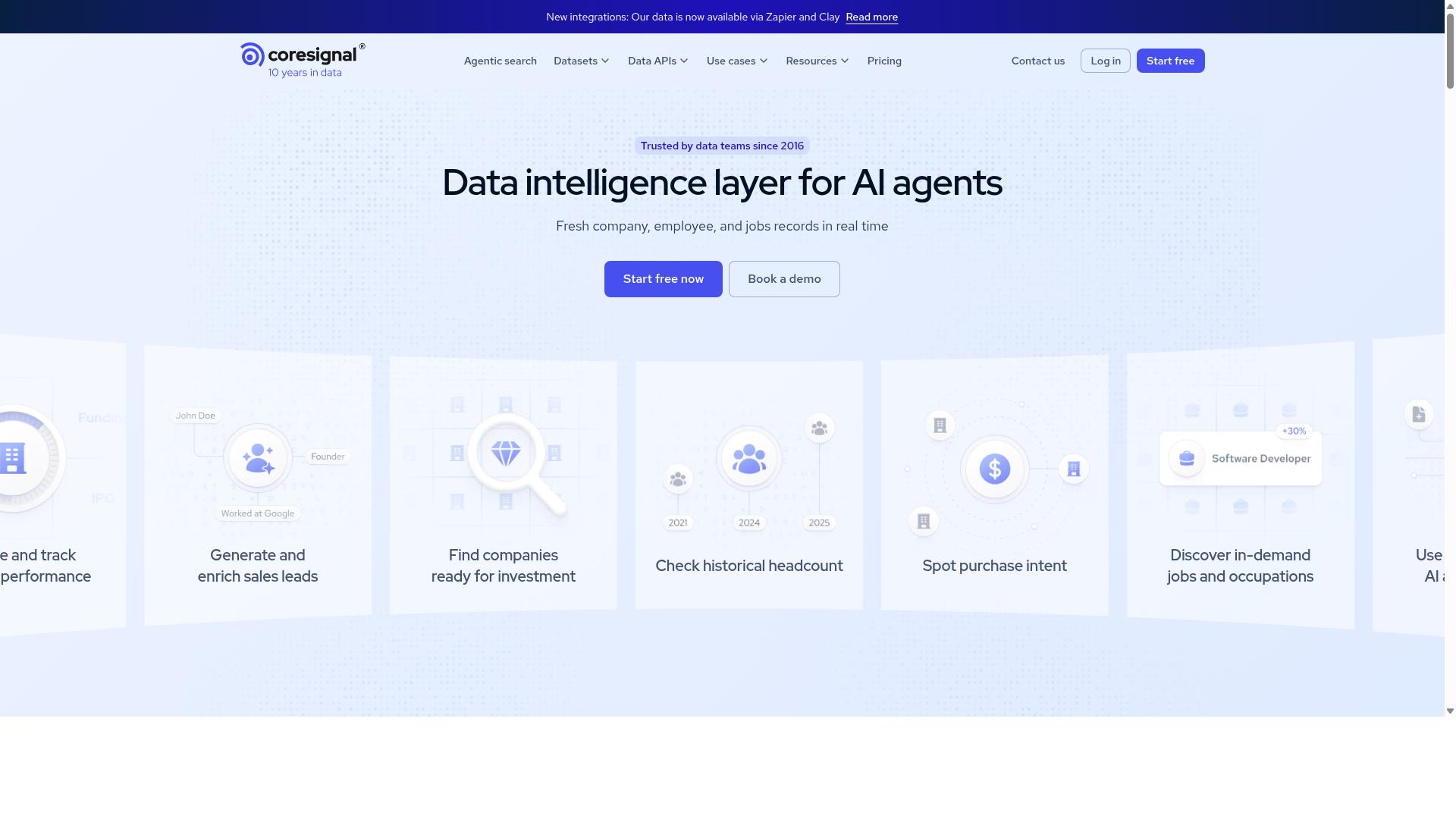 Coresignal website